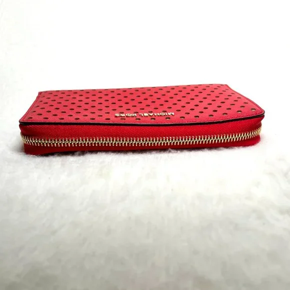 Michael Kors Red/Gold Eyelet wallet - Picture 4 of 13